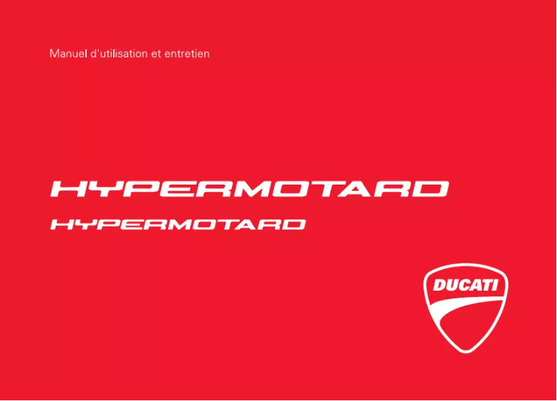 Image de la première page du manuel de l'appareil Hypermotard (2013)
