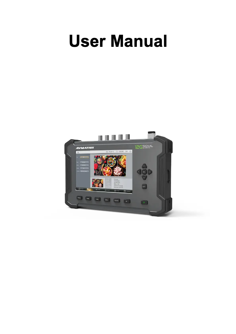 Page 1 de la notice Manuel utilisateur AVMATRIX PG4K