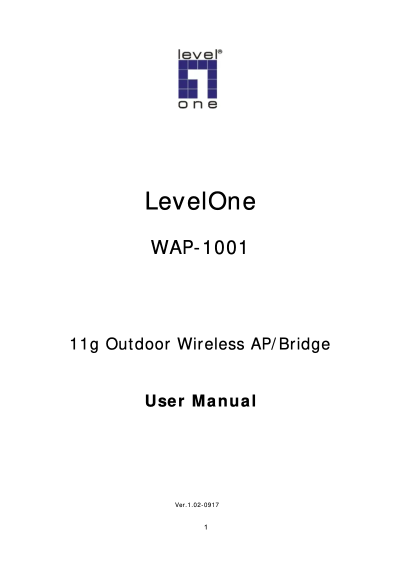 Página 1 del manual Manual de usuario LevelOne WAP-1001