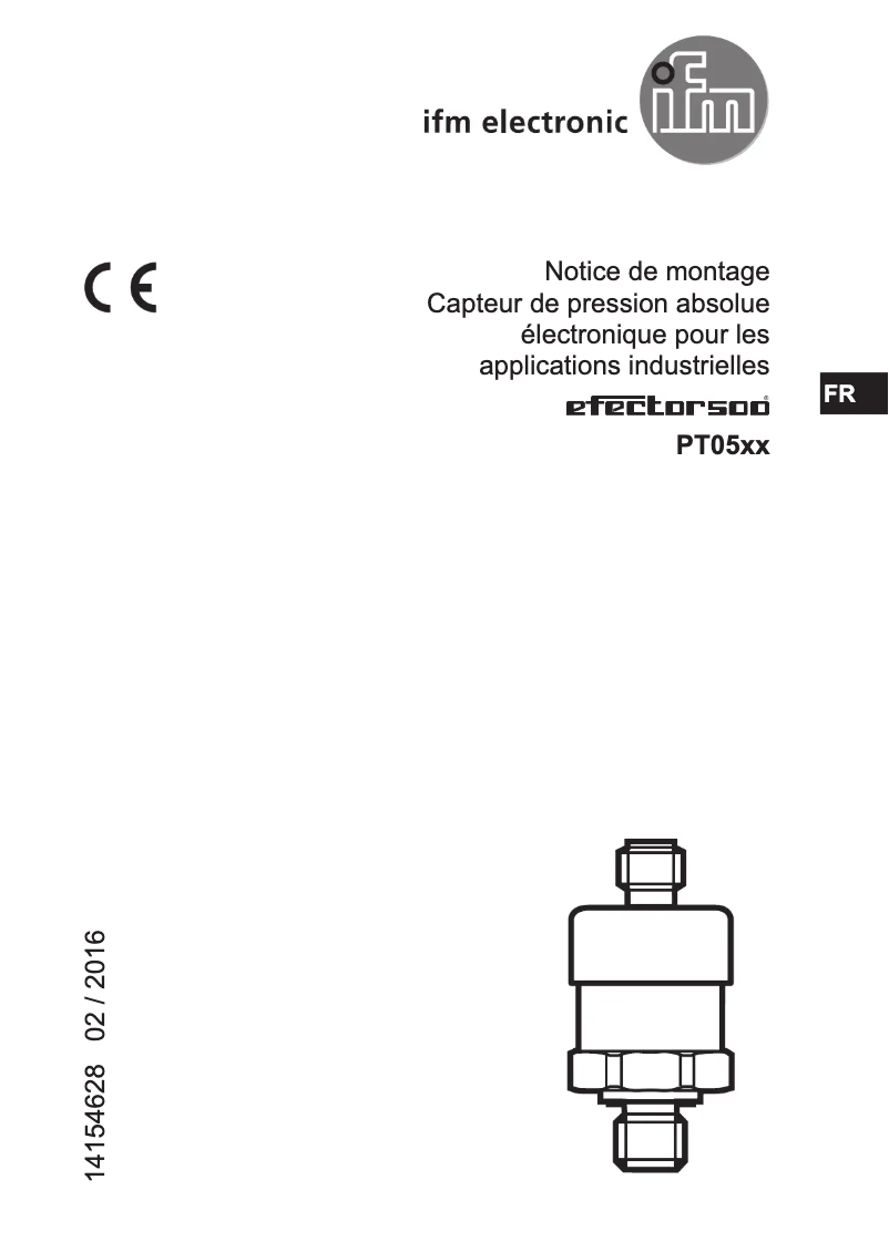 Page n°1 - Manuel utilisateur IFM PT0517