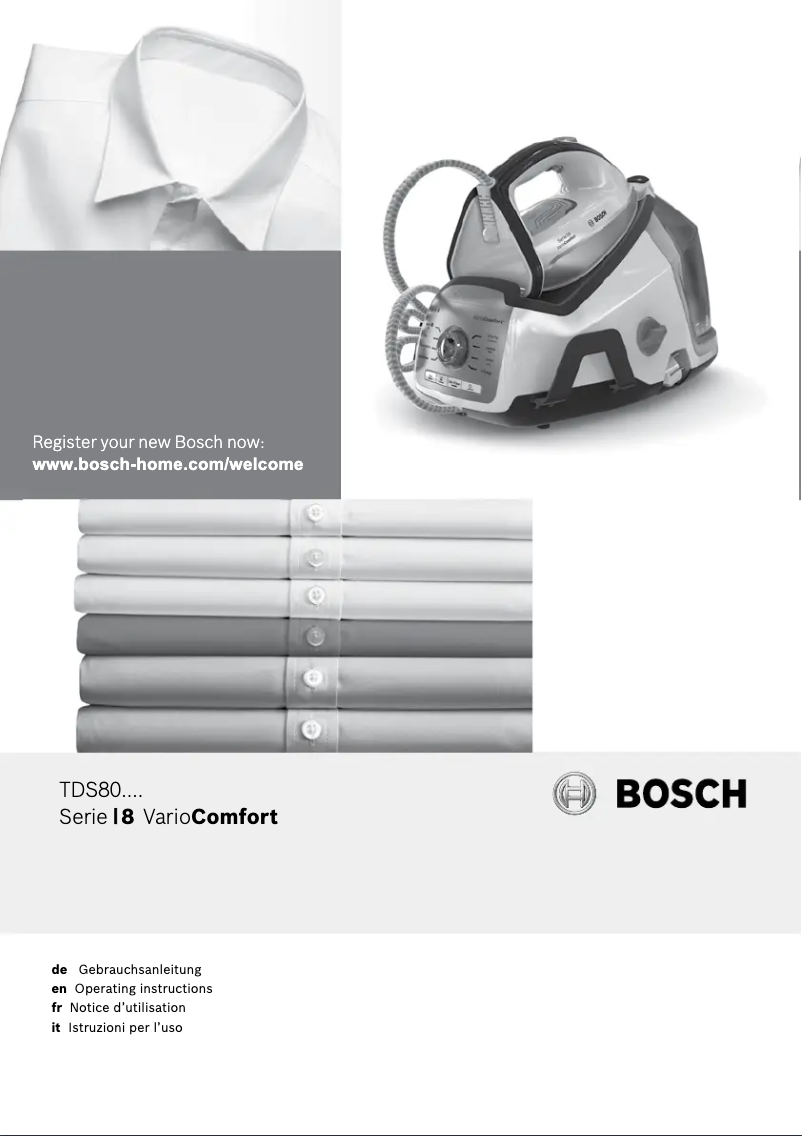Page 1 de la notice Manuel utilisateur Bosch Serie 8 VarioComfort TDS8060DE