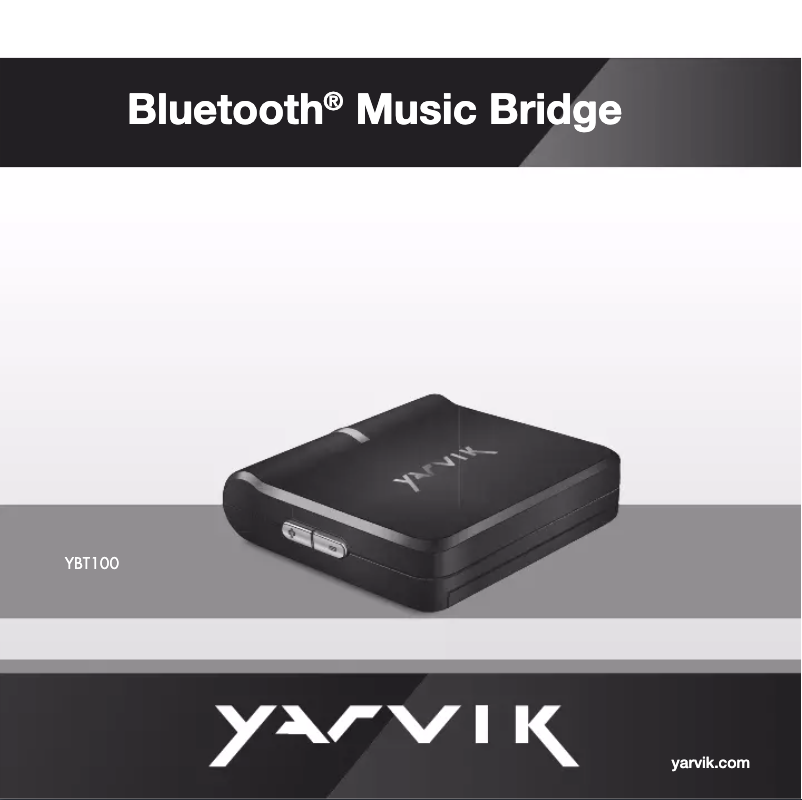Page n°1 - Manuel utilisateur Yarvik Bluetooth Music Bridge