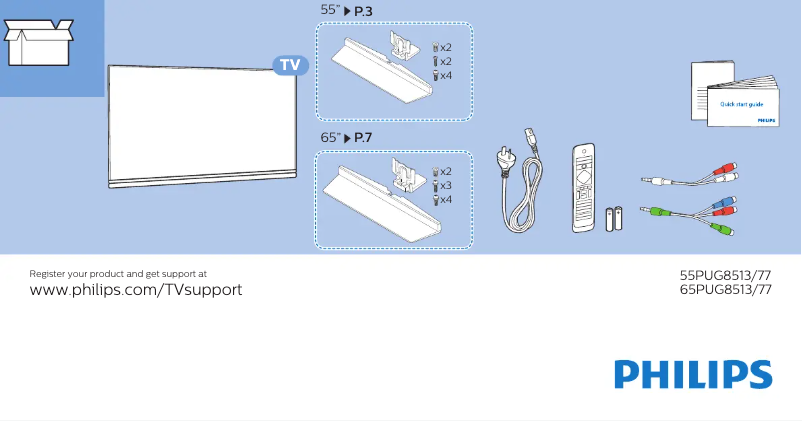 Page 1 de la notice Manuel utilisateur Philips 65PUG8513
