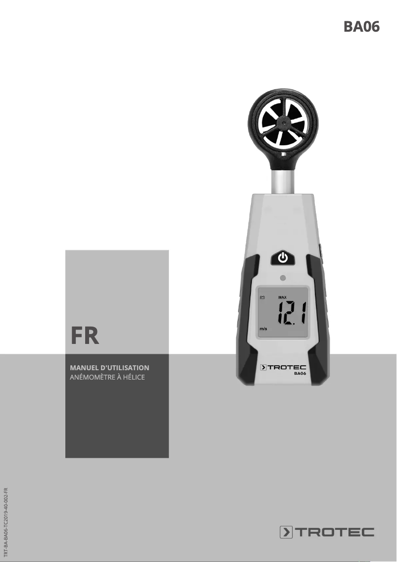 Image de la première page du manuel de l'appareil BA06