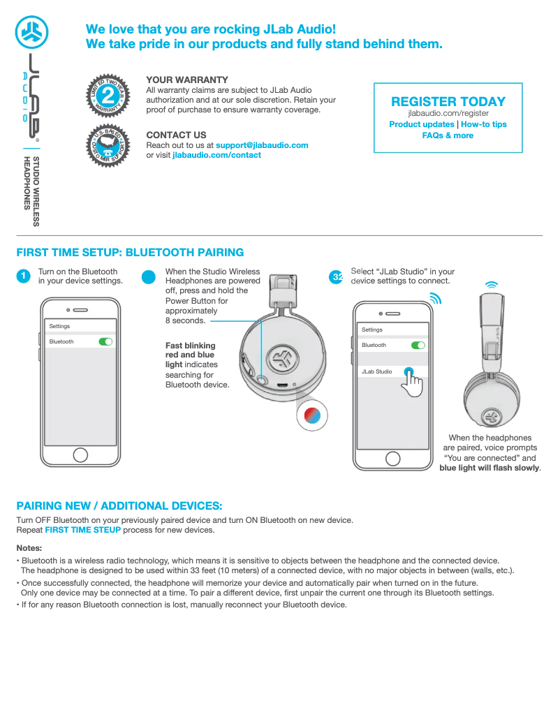 Page n°1 - Manuel utilisateur JLab Studio