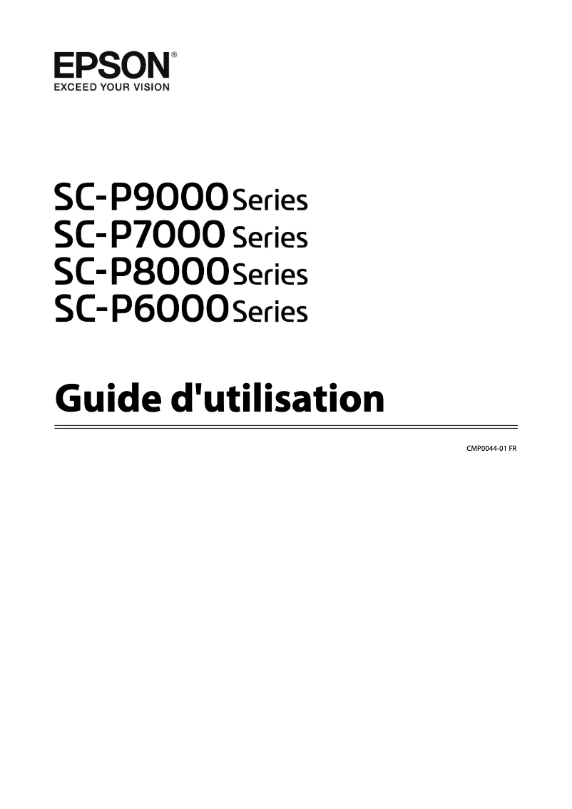 Page 1 de la notice Manuel utilisateur Epson SureColor SC-P7000