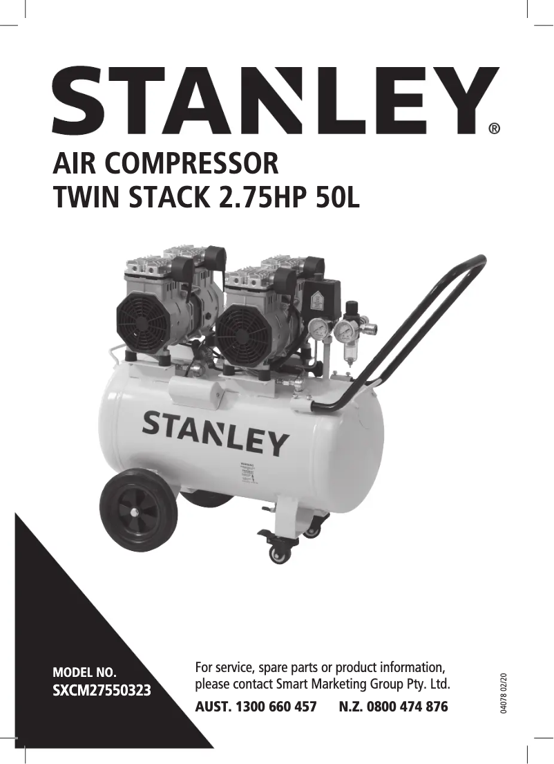 Page 1 de la notice Manuel utilisateur Stanley SXCM27550323