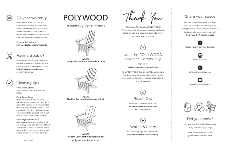 Página 1 del manual Manual de usuario POLYWOOD AD420