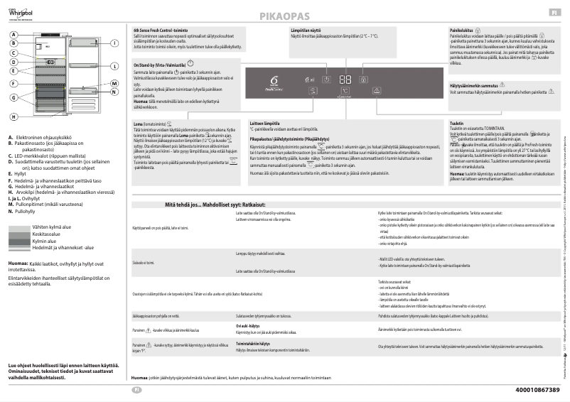 Página 1 del manual Manual de usuario Whirlpool ARG 18082 A++
