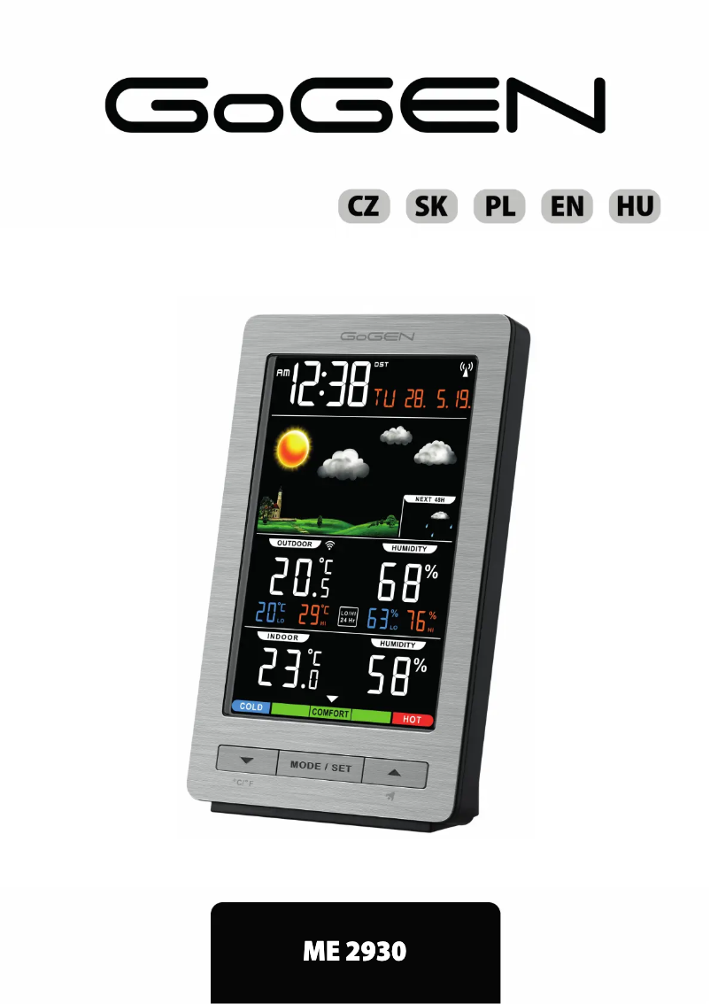 Página 1 del manual Manual de usuario GoGen ME 2930