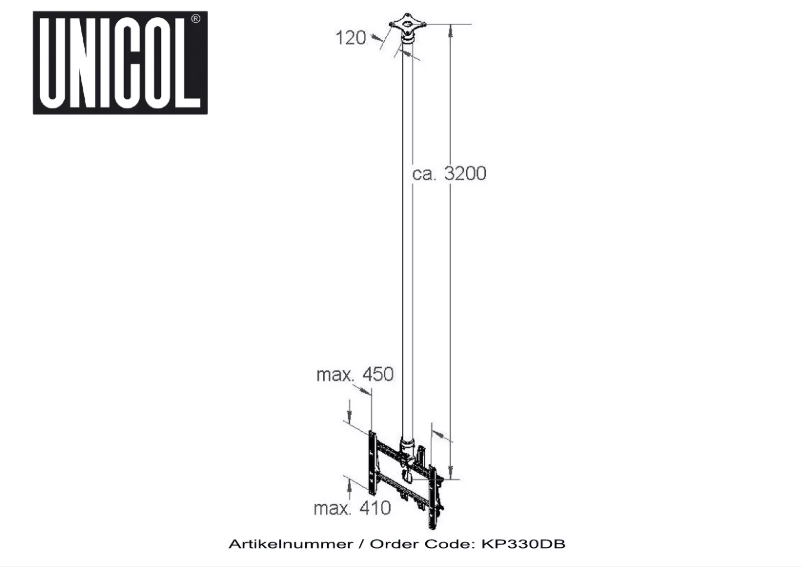 Page n°1 - Manuel utilisateur Unicol KP330DB