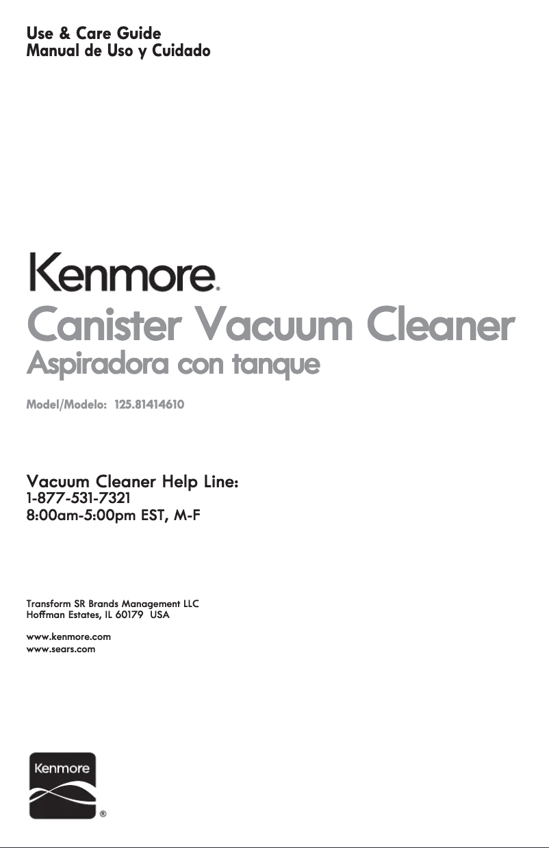 Page n°1 - Manuel utilisateur Kenmore 125.81414610