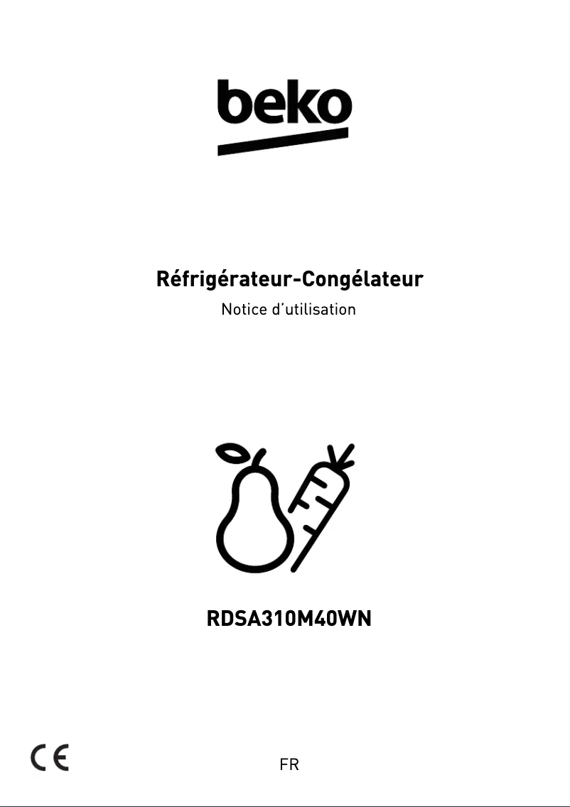 Page n°1 - Manuel utilisateur Beko RDSA310M40WN