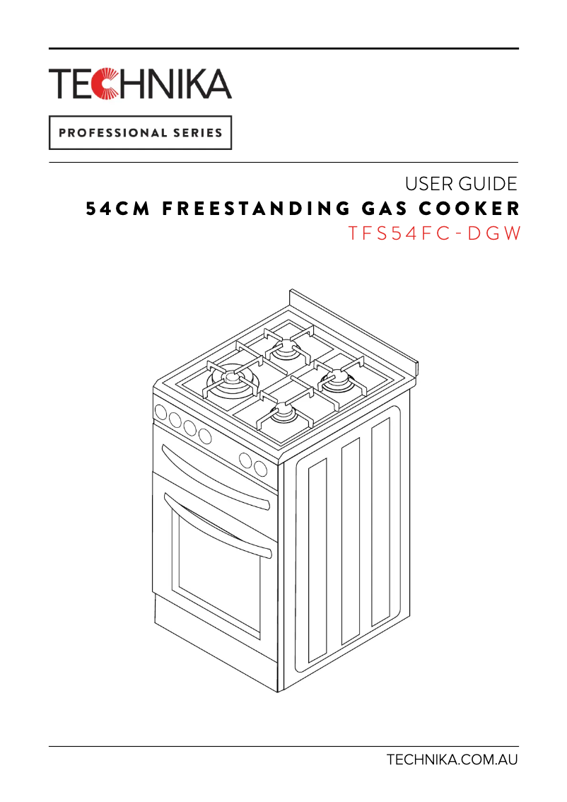 Image de la première page du manuel de l'appareil TFS54FC-DGW