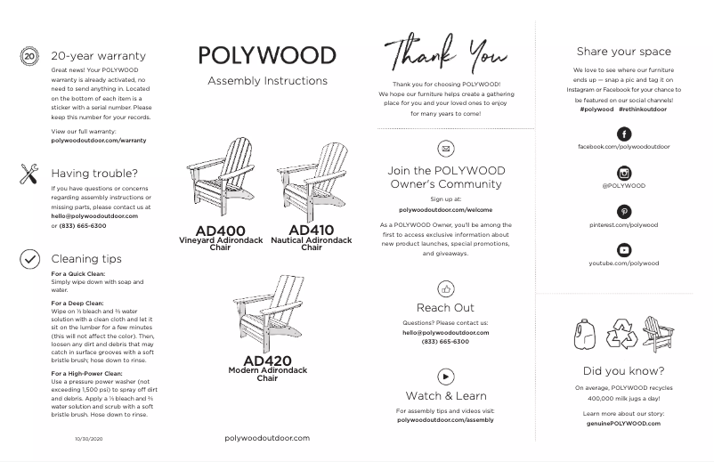 Página 1 del manual Manual de usuario POLYWOOD AD400