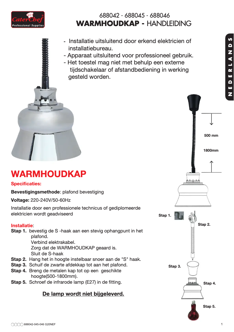 Página 1 del manual Manual de usuario CaterChef 688046