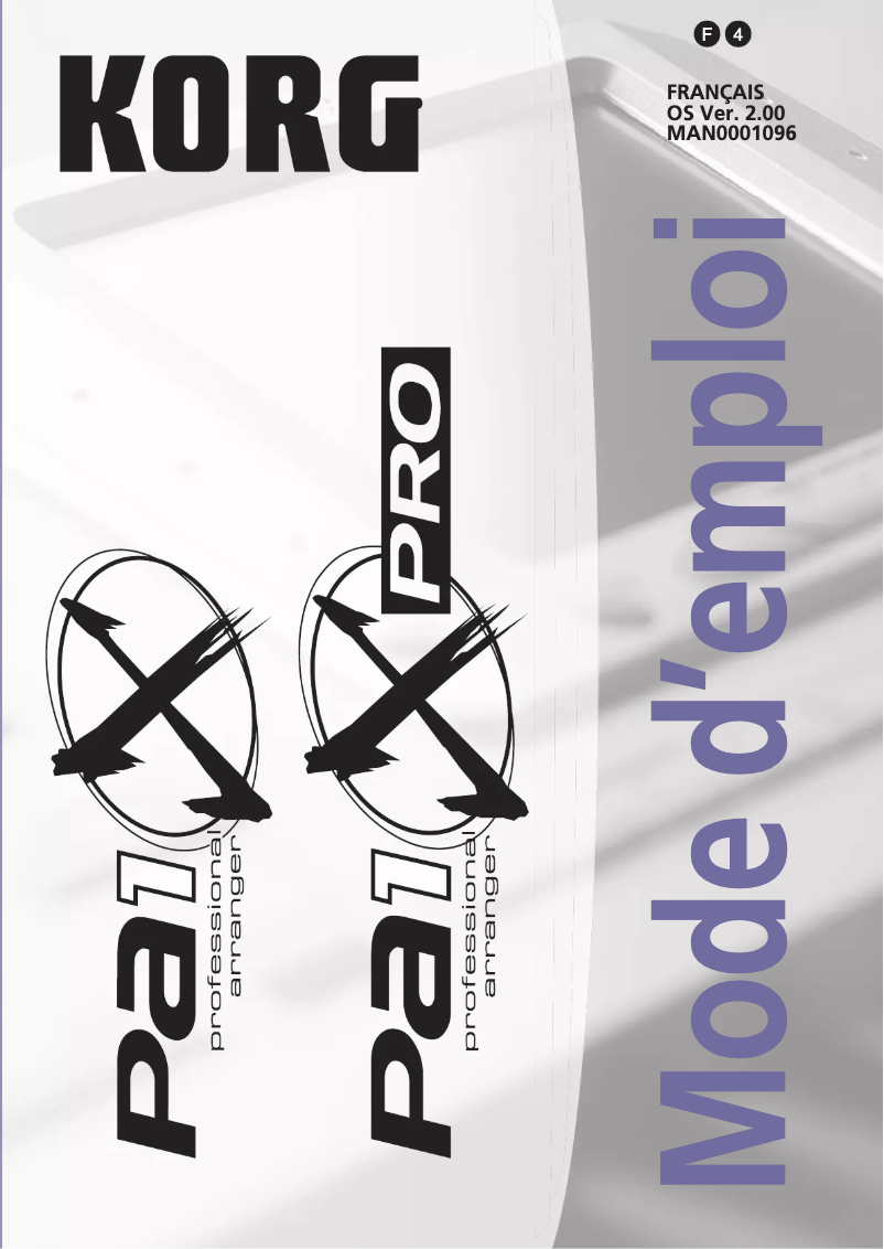 Image de la première page du manuel de l'appareil Pa1X Pro