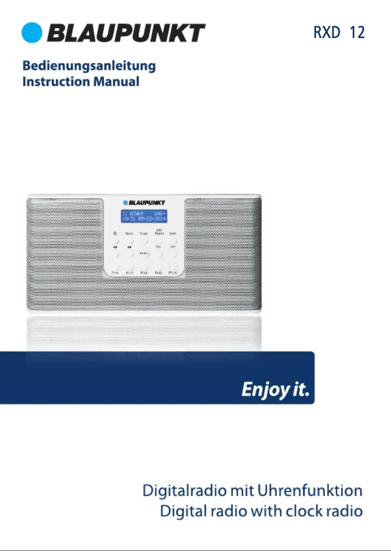 Page n°1 - Manuel utilisateur Blaupunkt RXD 12