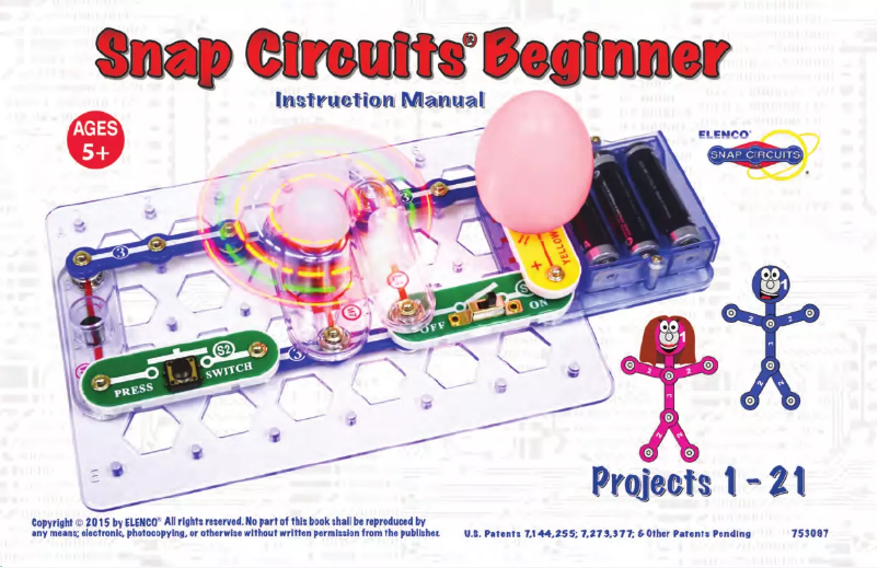 Page 1 de la notice Manuel utilisateur Snap Circuits Beginner SCB-20