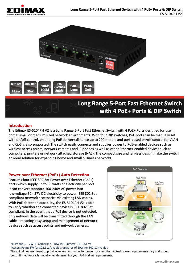 Image de la première page du manuel de l'appareil ES-5104PH V2