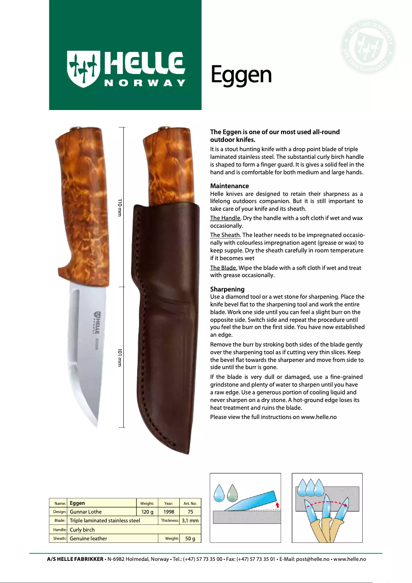 Image de la première page du manuel de l'appareil Eggen