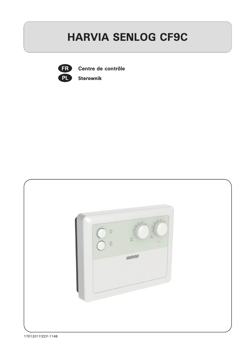 Page n°1 - Manuel utilisateur Harvia Senlog CF9400C