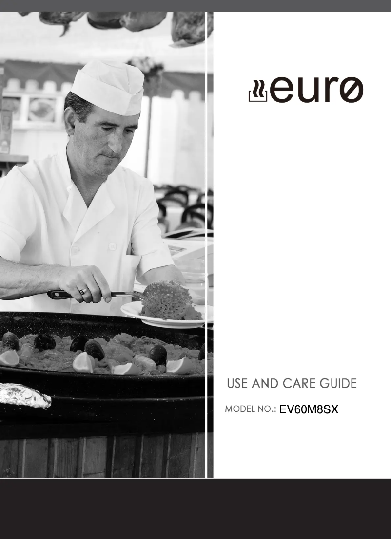 Page 1 de la notice Manuel utilisateur Euro Appliances EV60M8SX