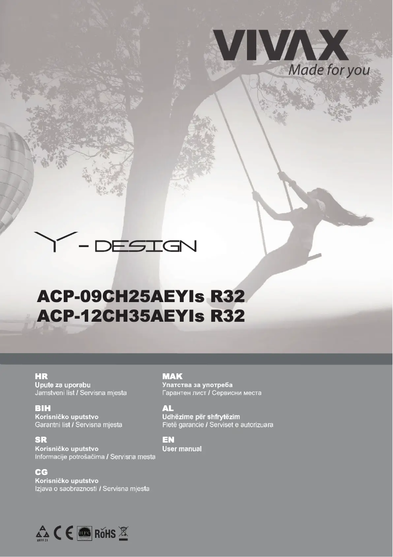 Page 1 de la notice Manuel utilisateur Vivax ACP-12CH35AEYIs R32