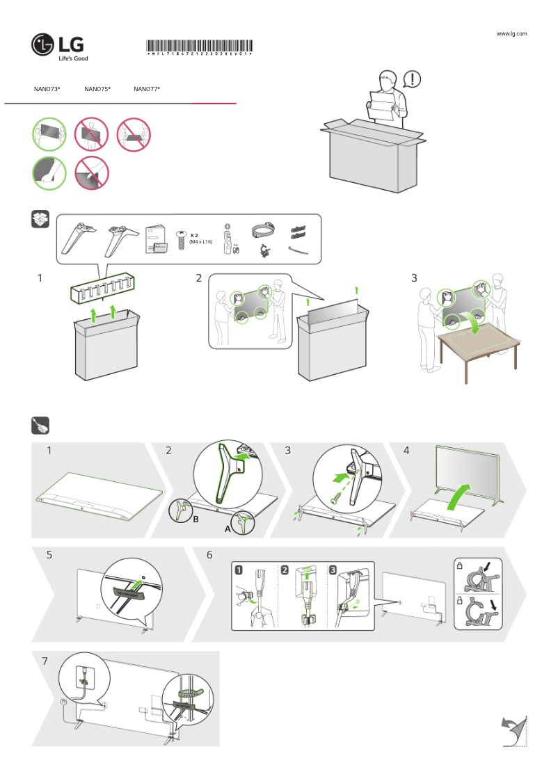 Page 1 de la notice Manuel utilisateur LG 43NANO75SQA