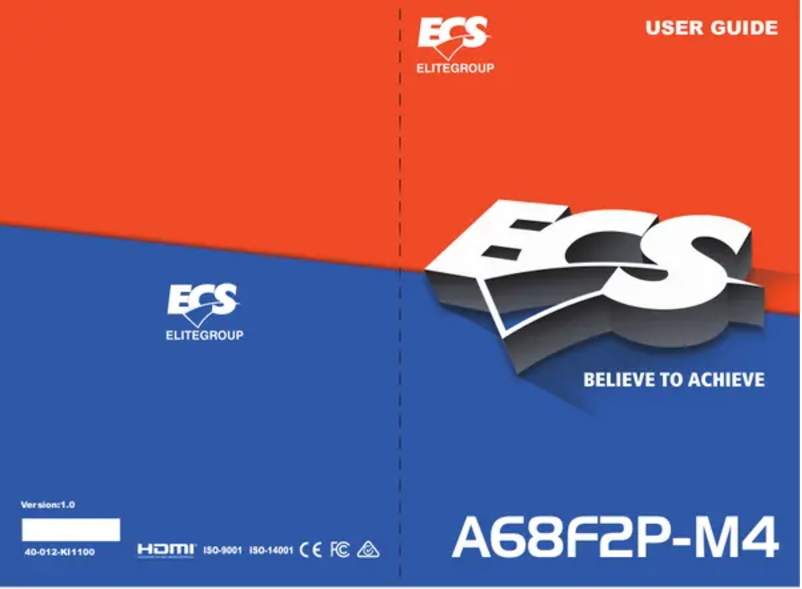 Page n°1 - Manuel utilisateur ECS A68F2P-M4