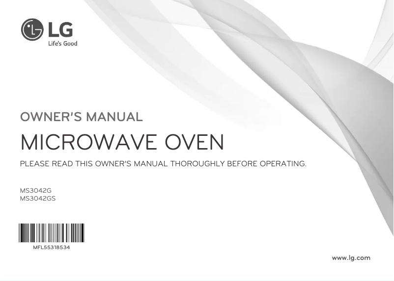 Page 1 de la notice Manuel utilisateur LG MS3042GS