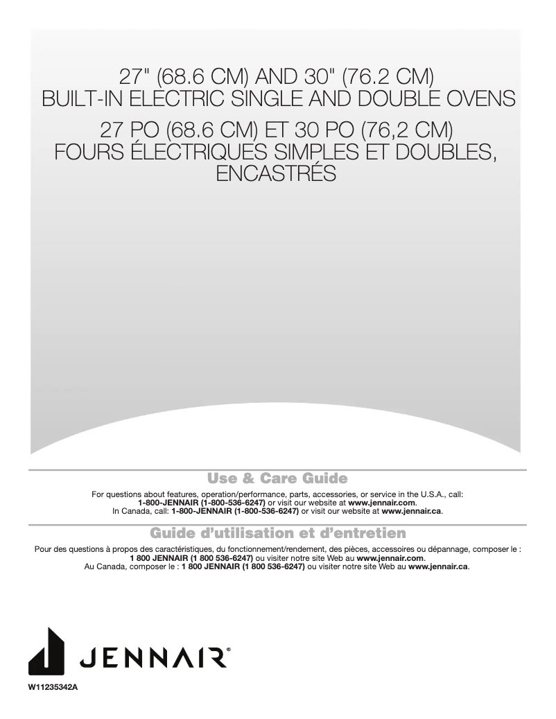 Page n°1 - Manuel d'utilisation et d'entretien JennAir JJW2830LL