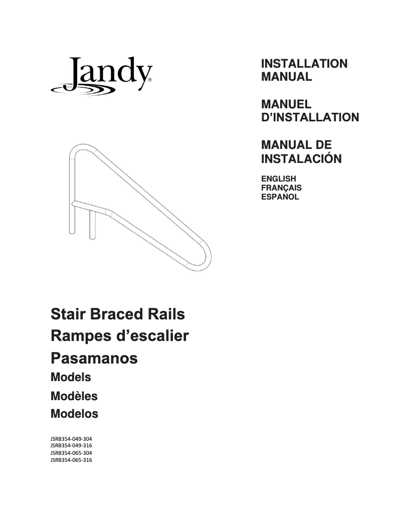 Page n°1 - Manuel utilisateur JANDY JSRB354-065-316