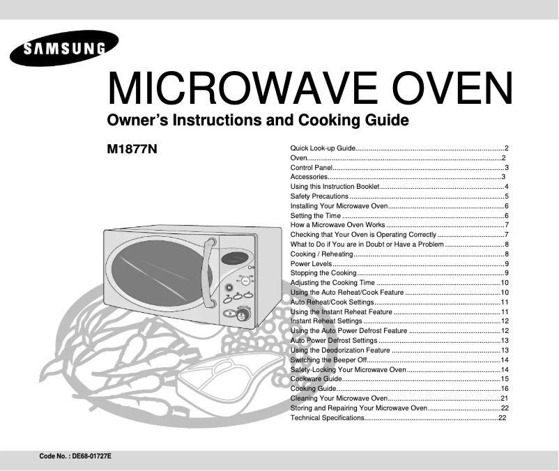 Page 1 de la notice Manuel utilisateur Samsung M1877N