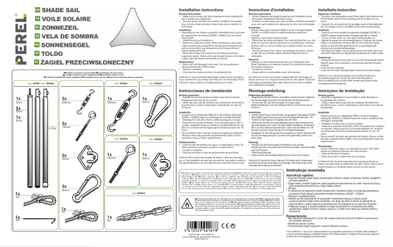 Page 1 de la notice Manuel utilisateur Perel GSS4500TA