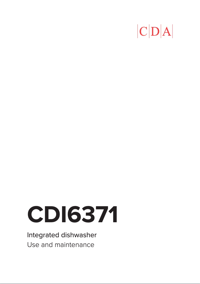 Image de la première page du manuel de l'appareil CDI6371