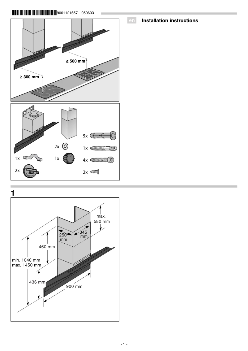 Page n°1 - Guide d'installation Siemens LC98KA570B