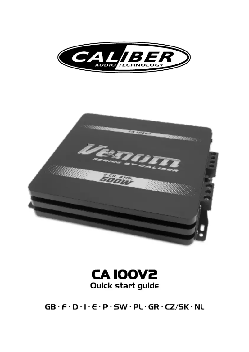 First page image of the manual for Ca100V2