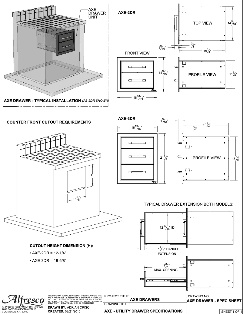 Image de la première page du manuel de l'appareil AXE-3DR