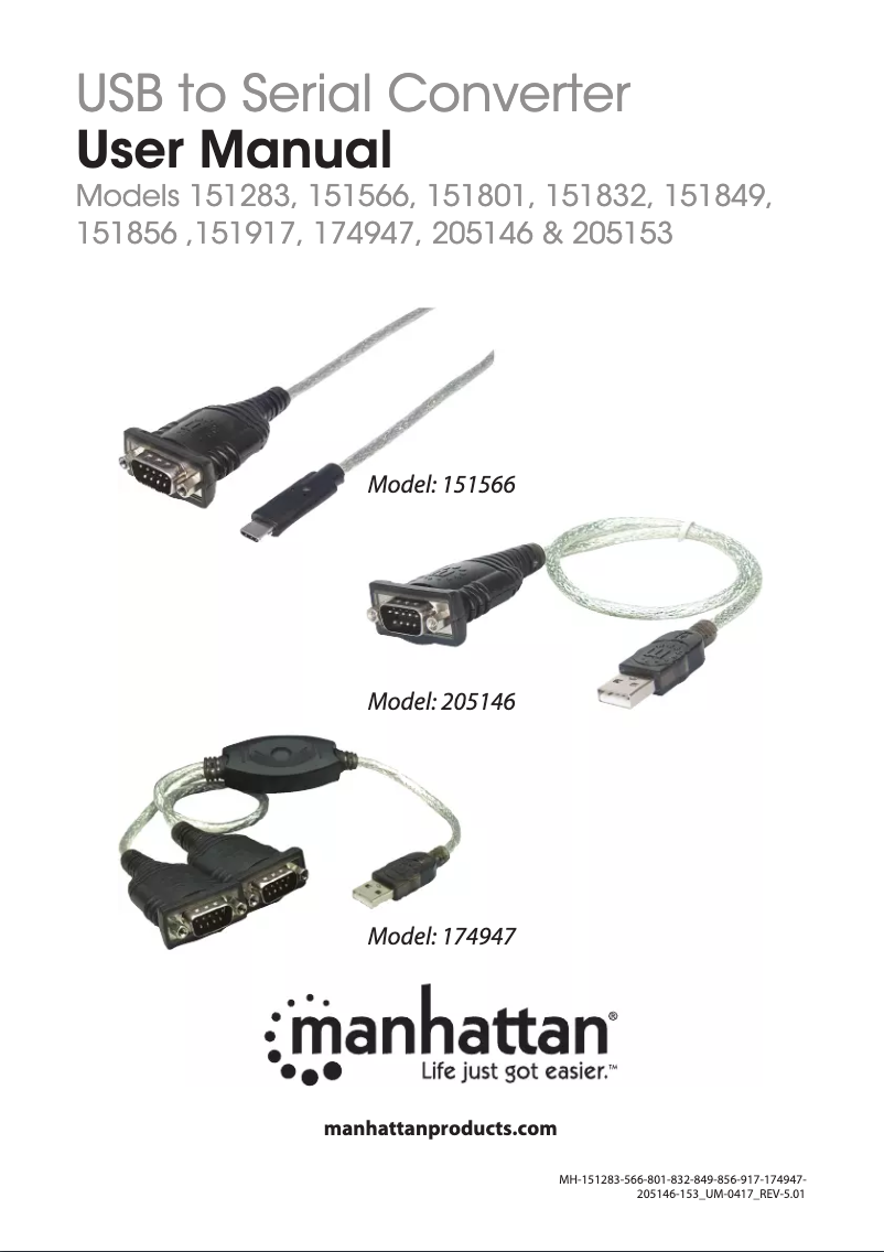 Page 1 de la notice Manuel utilisateur Manhattan 151283