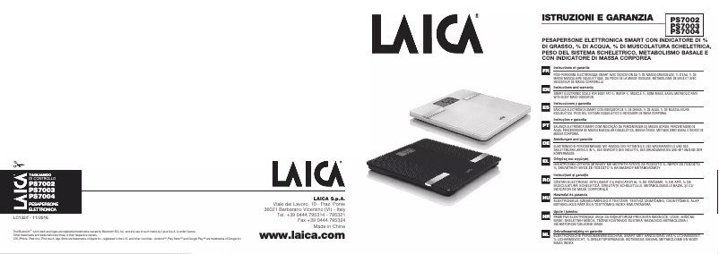 Page 1 de la notice Manuel utilisateur Laica PS7004