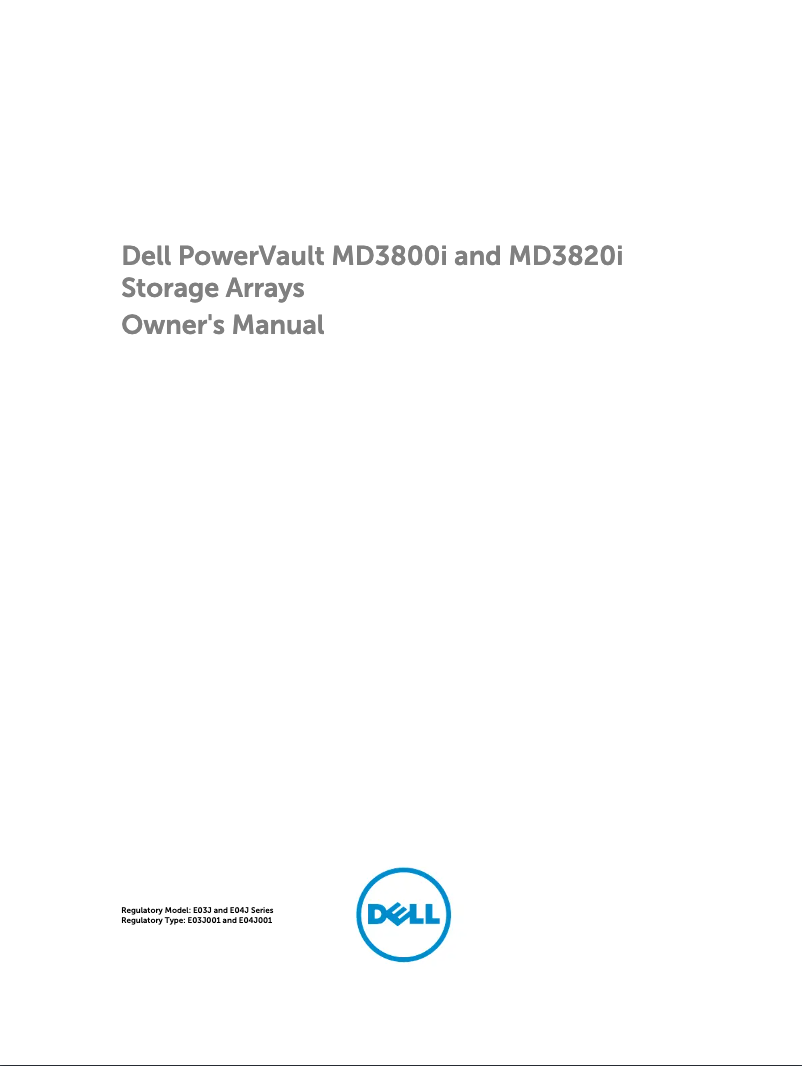 Page 1 de la notice Manuel utilisateur Dell PowerVault MD3800i