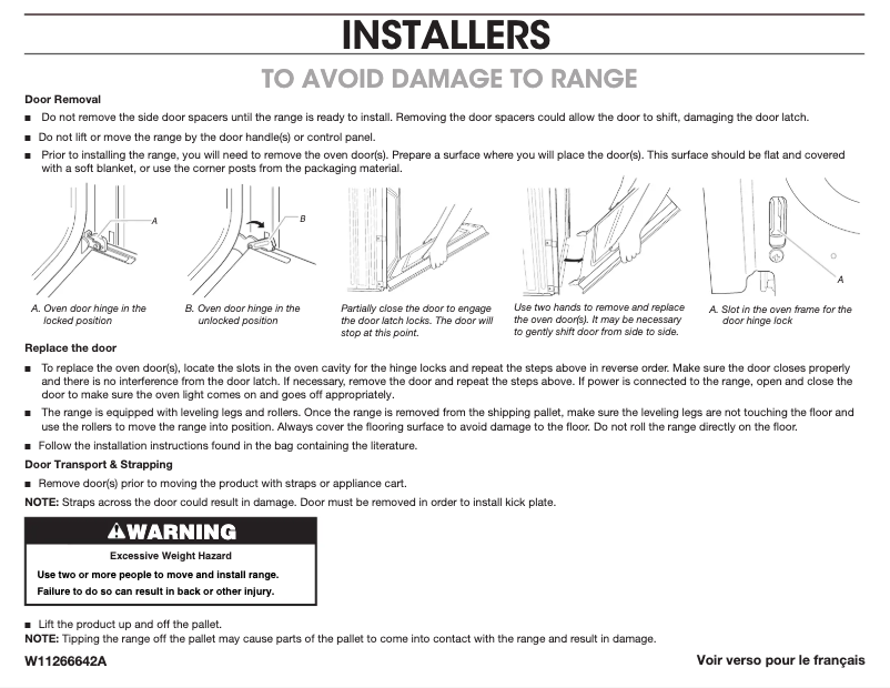 Page 1 de la notice Instructions / montage JennAir JGRP536HM