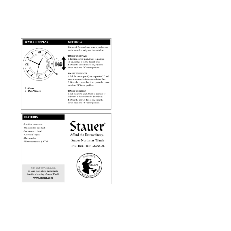 Page n°1 - Manuel utilisateur Stauer 42417