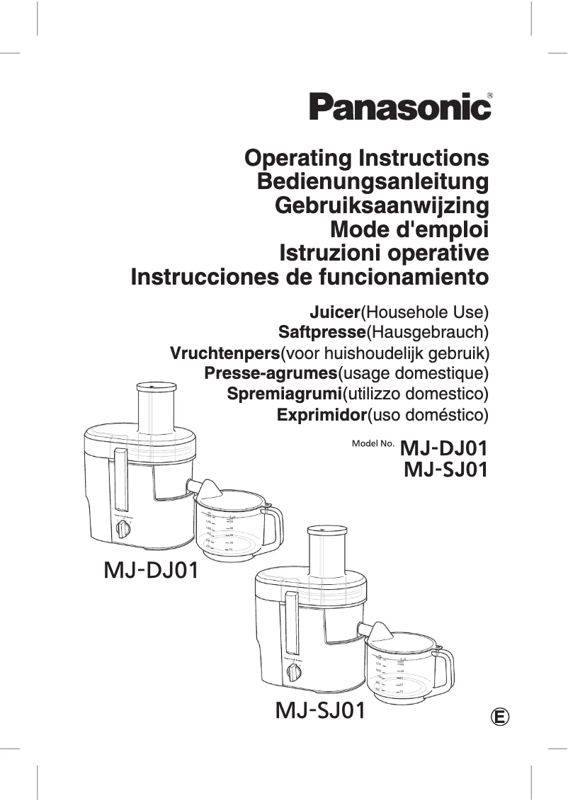 Page n°1 - Manuel utilisateur Panasonic MJ-SJ01KXE