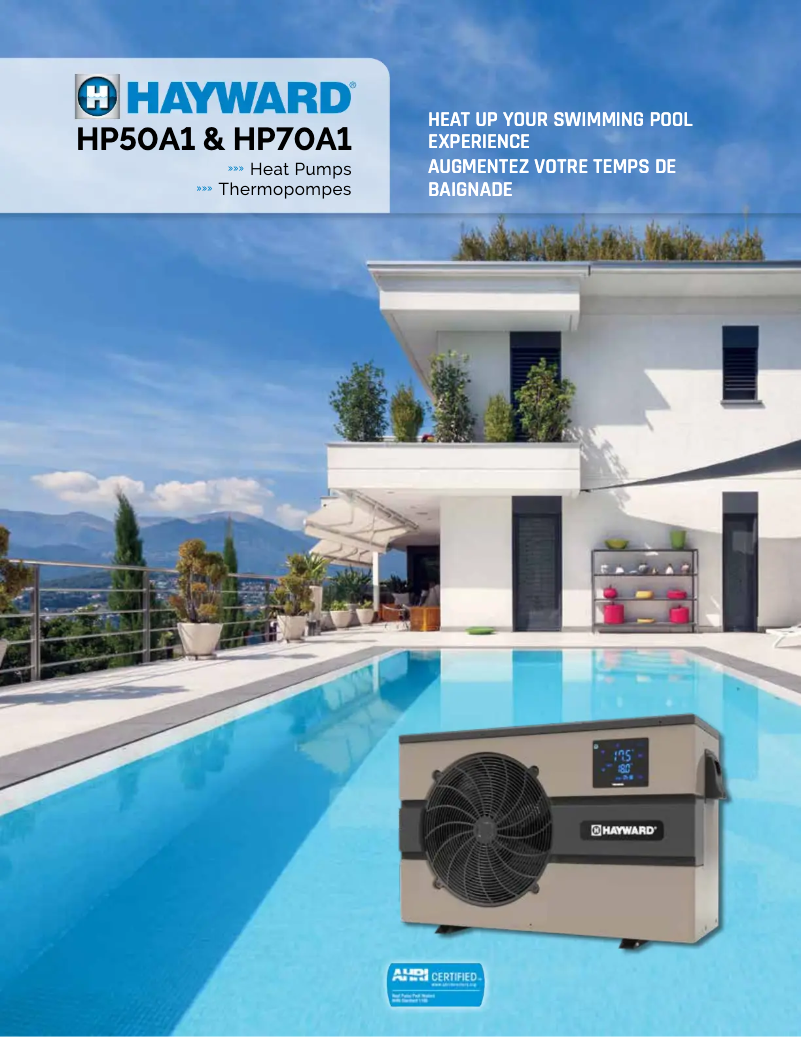 Page n°1 - Manuel utilisateur Hayward HP70A1