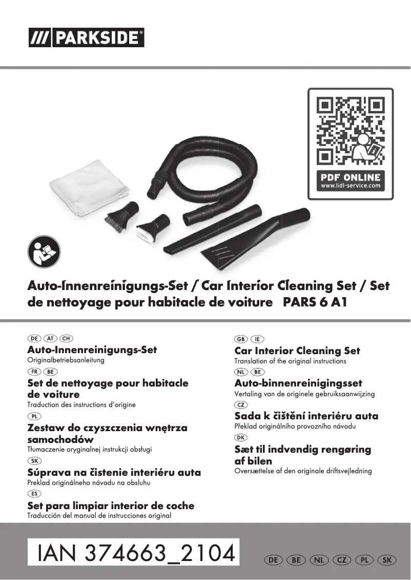 Image de la première page du manuel de l'appareil PARS 6 A1