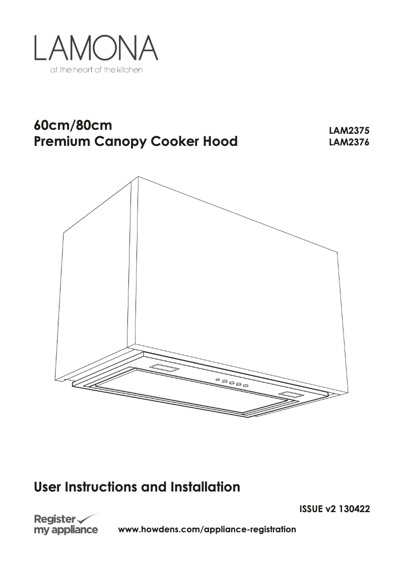 Page n°1 - Manuel utilisateur Lamona LAM2375