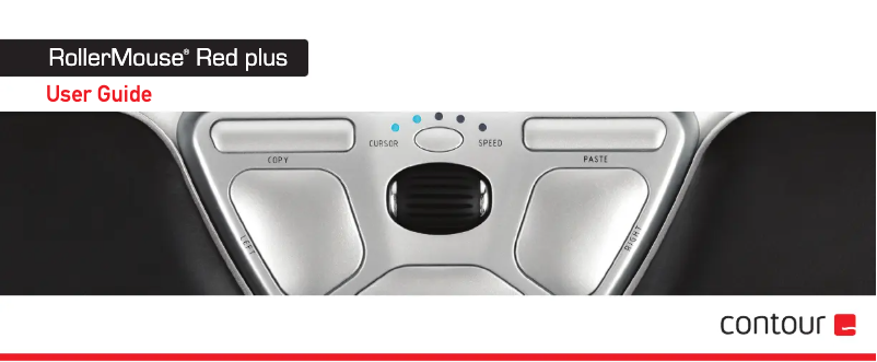 Page 1 de la notice Manuel utilisateur Contour Design RollerMouse Red Plus