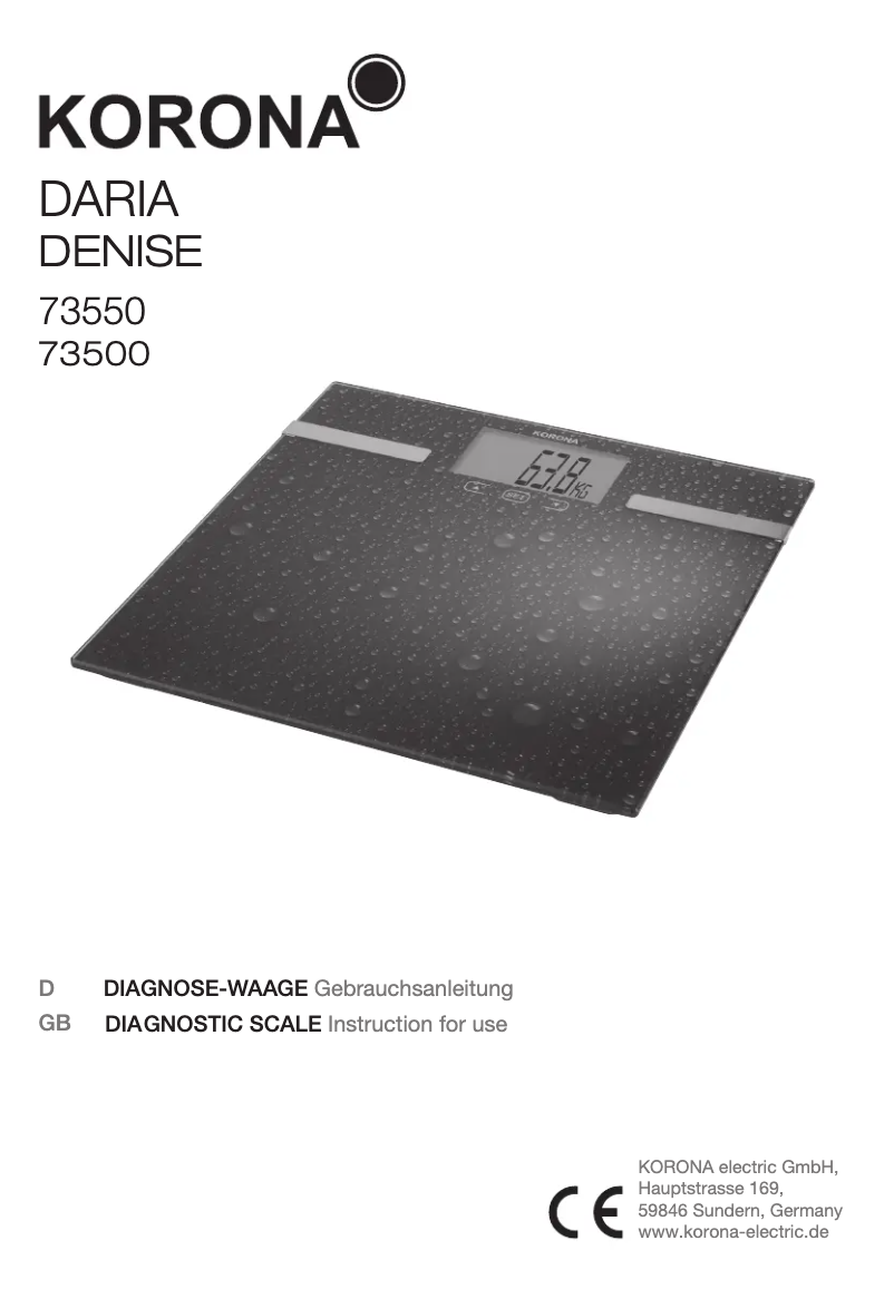 Página 1 del manual Manual de usuario Korona Denise 73500